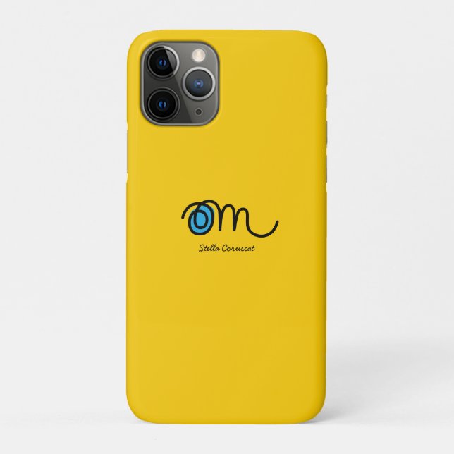 Capa Para iPhone 11 Pro Minimalistic Om Handwritten Personalized (Verso)