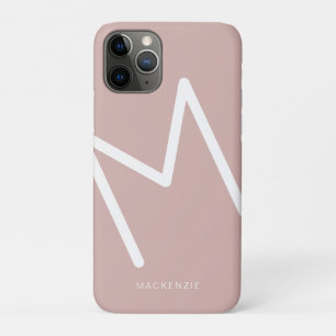 Capa Para iPhone 11 Pro Mínimo - Moderno Nome do Abstrato, Rosa Inicial