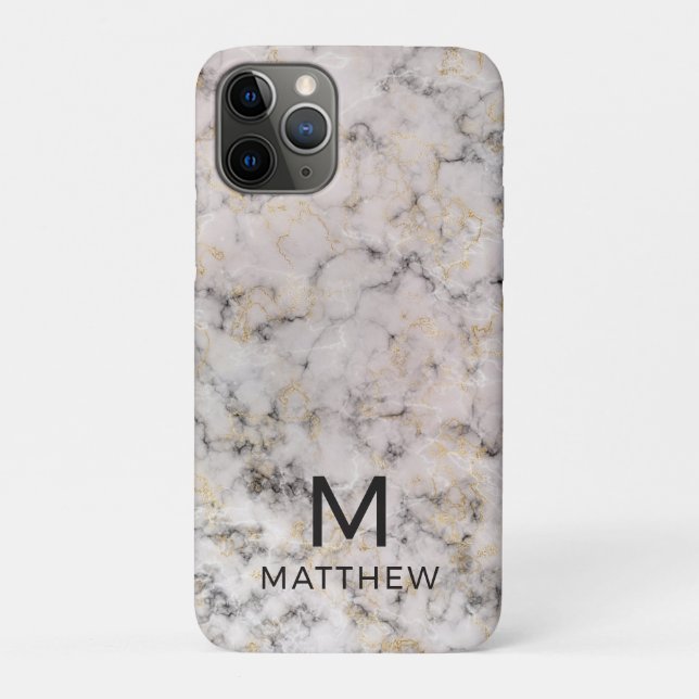 Capa Para iPhone 11 Pro Modern Marble (Verso)
