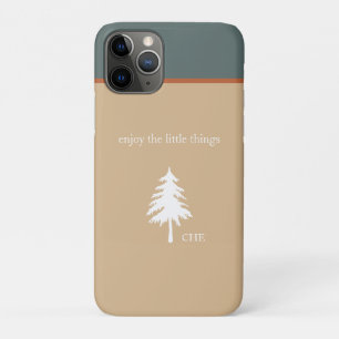 Capa Para iPhone 11 Pro Modern Tan Green Aproveite o Monograma das Pequena