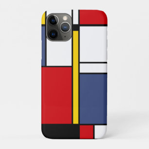 Capa Para iPhone 11 Pro Mondrian Style Modern Abstrato Art Design