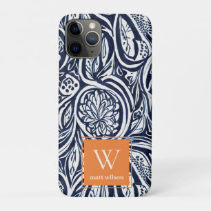 Capa Para iPhone 11 Pro Monograma Botânico Classe de Abstrato de Poeira de