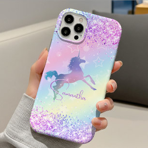 Capa Para iPhone 11 Pro Monograma de arte arco-íris branco cor-de-rosa cla
