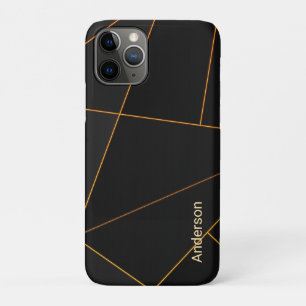 Capa Para iPhone 11 Pro Monograma de Linha Retro Moderno Elegante