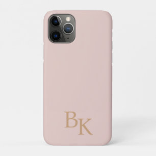 Capa Para iPhone 11 Pro Monograma Inicial Mínimo Personalizado Dourado Ros