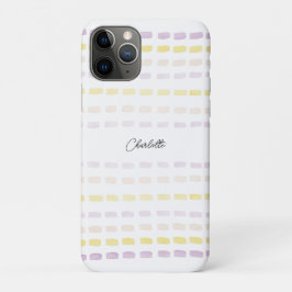 Capa Para iPhone 11 Pro Monograma Modernos em Aquarela Geométrica