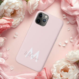 Capa Para iPhone 11 Pro Monograma Neutro Mínimo Mínimo, cor-de-rosa