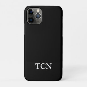 Capa Para iPhone 11 Pro Monograma preto minimalista moderno 