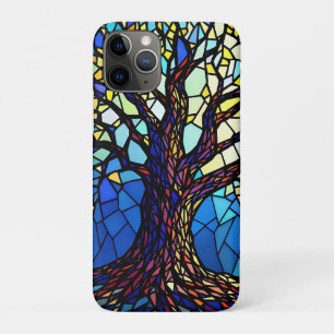 Capa Para iPhone 11 Pro Mosaico de Vidro Quebrado da Árvore da Vida