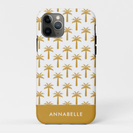Capa Para iPhone 11 Pro Mostarda botânica tropical de Verão moderna