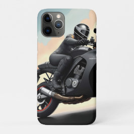 Capa Para iPhone 11 Pro Motociclista a andar de bicicleta de alto desempen