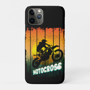Capa Para iPhone 11 Pro Motocross natureza pilotando esportes de motocicle