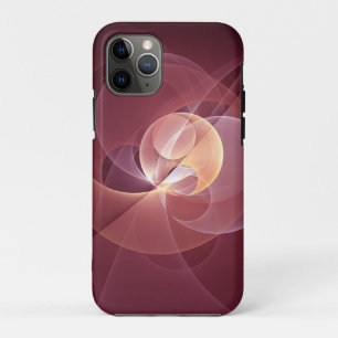 Capa Para iPhone 11 Pro Movimento Abstrato Moderno Vinho Vermelho Cor-de-r