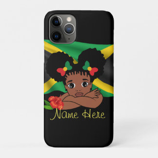 Capa Para iPhone 11 Pro Mulher de Bandeira jamaicana personalizada