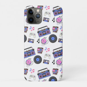 Capa Para iPhone 11 Pro Música Retro da Era de 1980 Nostálgica