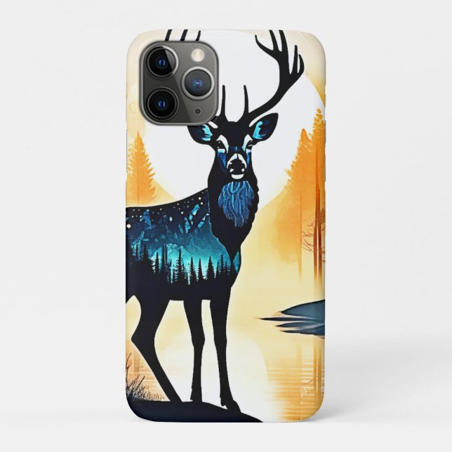 Capa Para iPhone 11 Pro Mystical Forest Deer (Verso)
