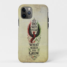 Capa Para iPhone 11 Pro Não Tema o Design de Crescimento da Fênix Vintage