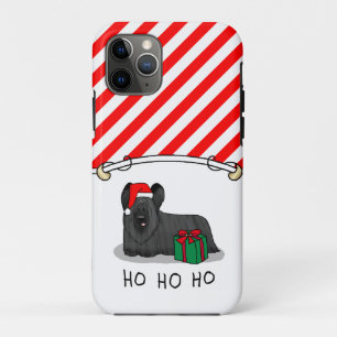 Capa Para iPhone 11 Pro Natal Santa Claus Hat Skye Terrier (preto)