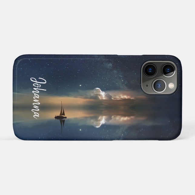Capa Para iPhone 11 Pro Navegação noturna (Verso (horizontal))