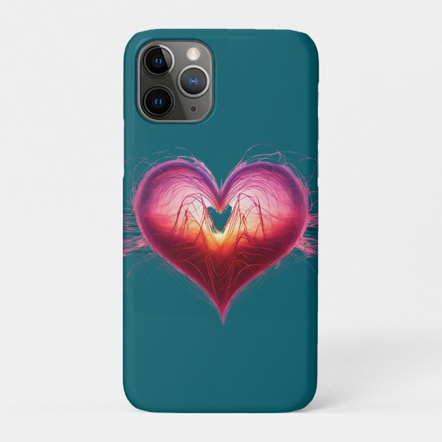 Capa Para iPhone 11 Pro Neon Anatomical Heart iPhone / iPad case (Verso)