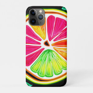 Capa Para iPhone 11 Pro Neon Citrus Fruta Fiesta