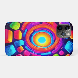 Capa Para iPhone 11 Pro Neon Cube Vortex Art