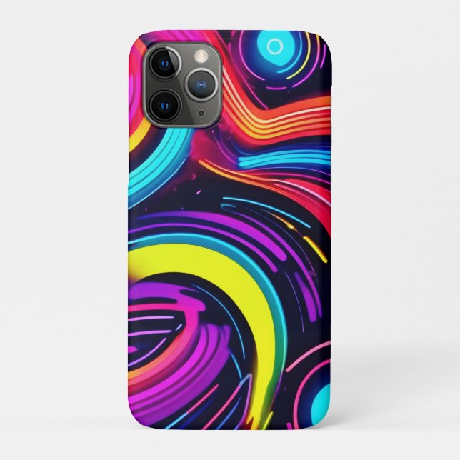 Capa Para iPhone 11 Pro Neon Dreamscape Art (Verso)