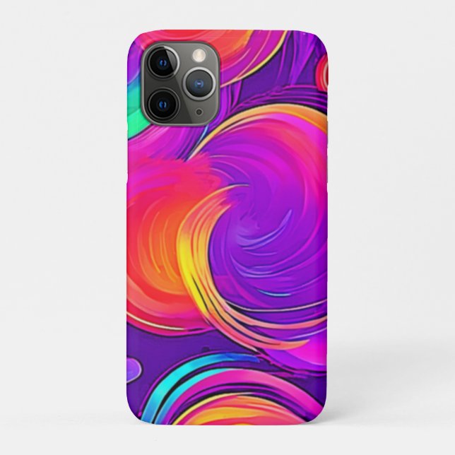 Capa Para iPhone 11 Pro Neon Etéreo: Sonhos Abstratos (Verso)