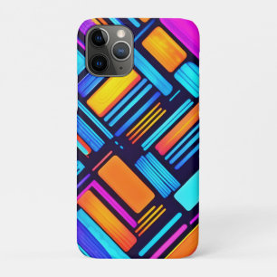 Capa Para iPhone 11 Pro Neon Geométrico Abstrato