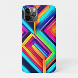 Capa Para iPhone 11 Pro Neon Geométrico Abstrato Art