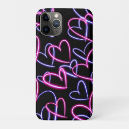 Capa Para iPhone 11 Pro Neon Hearts