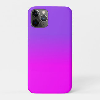 Capa Para iPhone 11 Pro Neon Purple and Hot Pink Ombre Shade Color Fade