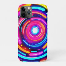 Neon Spiral Light Art