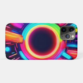 Capa Para iPhone 11 Pro Neon Vortex de Arte Leve