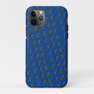 Capa Para iPhone 11 Pro Nome Blue George,   