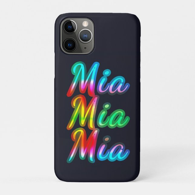 Capa Para iPhone 11 Pro Nome Mia (Verso)
