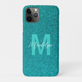 Capa Para iPhone 11 Pro Nome Personalizado Brilhante Verde Estiloso