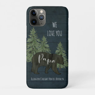 Capa Para iPhone 11 Pro Nós Te Amo, Papá, Floresta, Avós, Azul