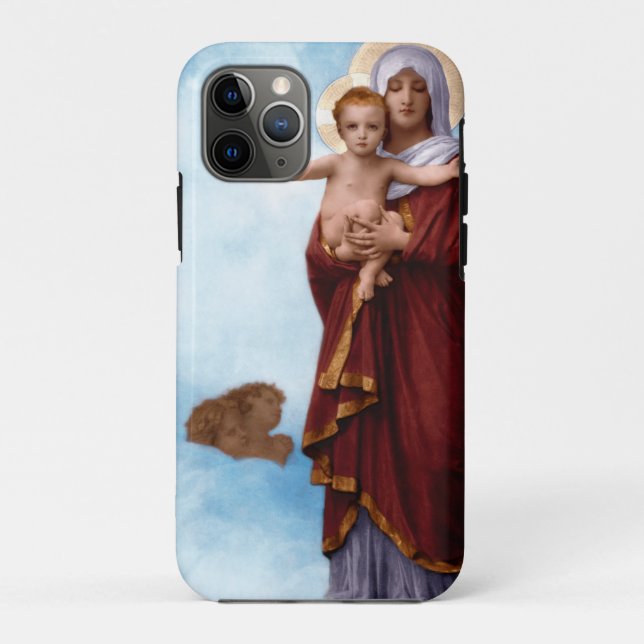 Capa Para iPhone 11 Pro Nossa Senhora dos Anjos por William Bouguereau (Verso)