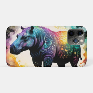 Capa Para iPhone 11 Pro O Espectral Hippo: Uma Viagem Holográfica