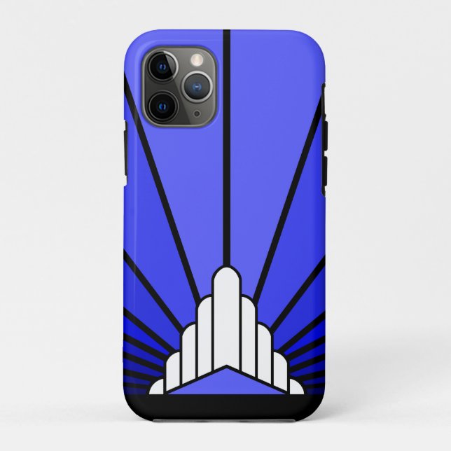 Capa Para iPhone 11 Pro O sol da arte em azul (Verso)