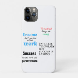 Capa Para iPhone 11 Pro O sucesso exige trabalho e perseverança
