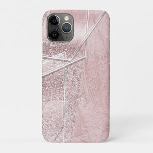 Capa Para iPhone 11 Pro Olhar de Cristal Vidro Glam Rosa Falso Brilho