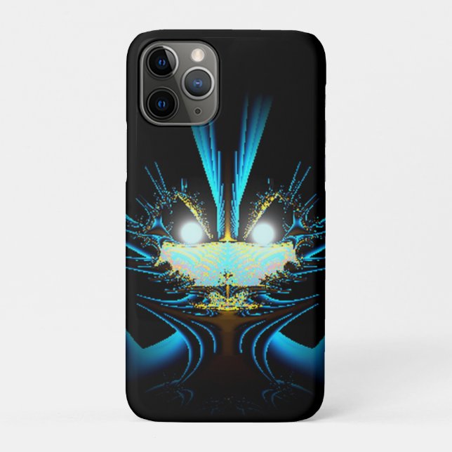 Capa Para iPhone 11 Pro Olhos brilhantes - Criatura Azul Luminosa (Verso)