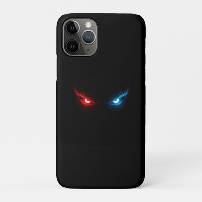 Capa Para iPhone 11 Pro Olhos Vermelhos e Azuis Brilhantes (Verso)