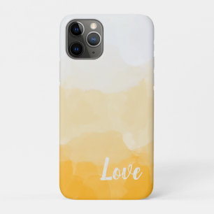 Capa Para iPhone 11 Pro Ombre Saffron e Gradação de Amor Amarelo à Luz 