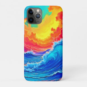 Capa Para iPhone 11 Pro Onda do Oceano: Onda do Pôr do Sol Radiante