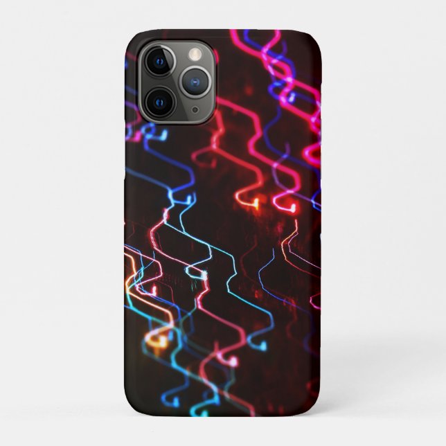 Capa Para iPhone 11 Pro Onda Neon Wiggle (Verso)