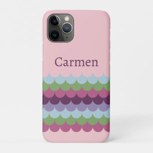 Capa Para iPhone 11 Pro Ondas Coloridas Rosa