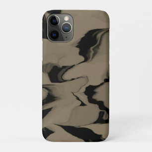 Capa Para iPhone 11 Pro Ondas de preto e marrom